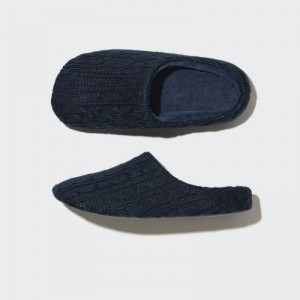 Chausson Uniqlo Cable Knit Femme Bleu Marine | 3146632