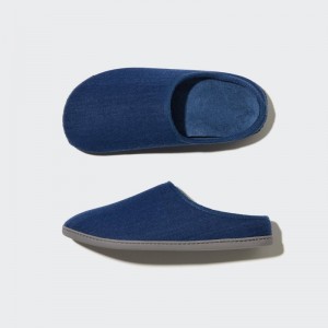 Chausson Uniqlo Denim Like Room Rubber Sole Homme Bleu Marine | 2780993