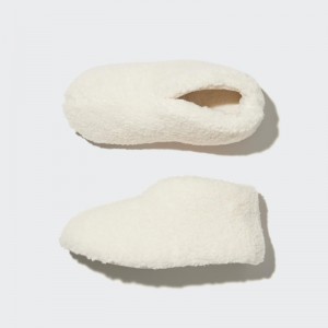 Chausson Uniqlo Fleece Room Faux Shearling Fleece Homme Blanche | 3594927