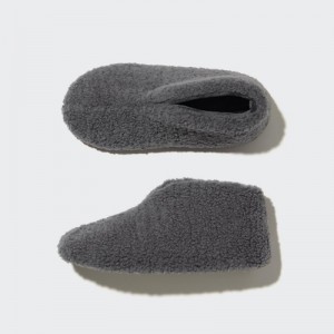 Chausson Uniqlo Fleece Room Shoes Faux Shearling Fleece Femme Grise | 652923