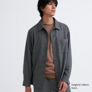 Chemises Uniqlo Brushed Twill Femme Grise | 3333971