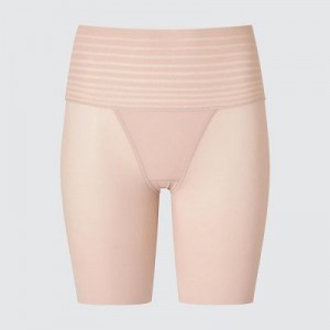 Collant Uniqlo AIRism Smooth Body Shaper Unlined Half Femme Beige | 3186559