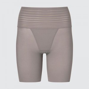 Collant Uniqlo AIRism Smooth Body Shaper Unlined Half Femme Marron | 5175016