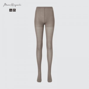 Collant Uniqlo HEATTECH Knitted Sheer Femme Grise | 8473932