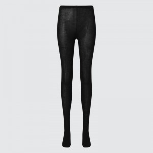 Collant Uniqlo HEATTECH Ribbed Knitted Femme Noir | 3054496