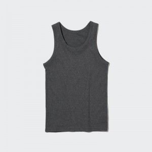 Debardeur Uniqlo Dry Color Ribbed Homme Grise | 1937140