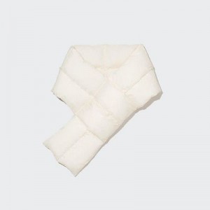 Echarpes Uniqlo HEATTECH Lined Padded Femme Blanche | 6755736