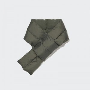 Echarpes Uniqlo HEATTECH Lined Padded Femme Vert Olive | 6675363