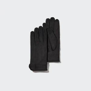 Gant Uniqlo HEATTECH Lining Faux Suede Femme Noir | 9993451