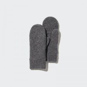 Gant Uniqlo HEATTECH Lining Souffle Yarn Mittens Femme Grise | 6085302