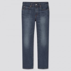 Jean Uniqlo Regular Fit Straight Leg Homme Bleu | 5969742