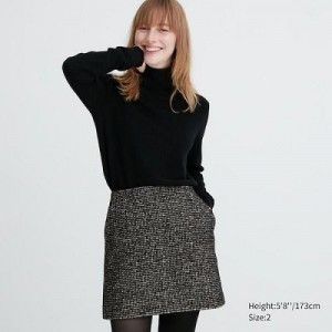 Jupes Uniqlo Tweed Mini Femme Grise | 7532165