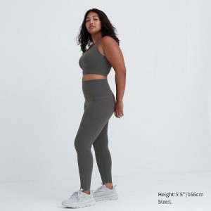 Leggings Uniqlo AIRism UV Protection Pocketed Soft Femme Grise | 8434149