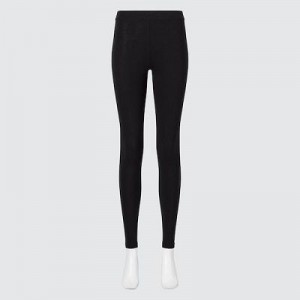 Leggings Uniqlo HEATTECH Cotton Femme Noir | 5079956