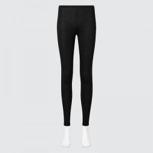 Leggings Uniqlo HEATTECH Femme Noir | 4655865