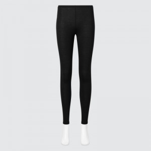 Leggings Uniqlo HEATTECH Femme Noir | 9526629