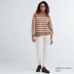 Leggings Uniqlo HEATTECH Ultra Stretch High-Rise Femme Blanche | 9783454