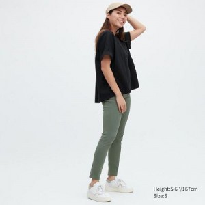 Leggings Uniqlo Ultra Stretch Femme Vert | 3154242