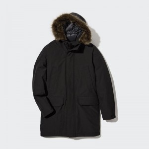 Manteaux Uniqlo Ultra Warm Hybrid Down Homme Noir | 9750495