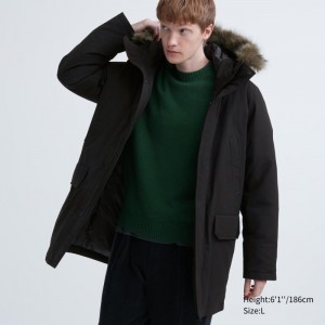 Manteaux Uniqlo Ultra Warm Hybrid Down Homme Noir | 1475012