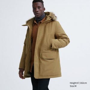 Manteaux Uniqlo Ultra Warm Hybrid Down Homme Beige | 7234638