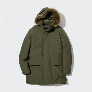 Manteaux Uniqlo Ultra Warm Hybrid Down Homme Vert Olive | 4402392