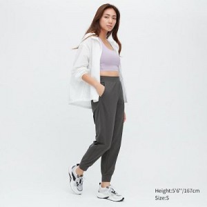 Pantalon Jogger Uniqlo Ultra Stretch AIRism Femme Grise | 836152