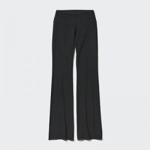 Pantalon Uniqlo AIRism Soft Flare Femme Noir | 2471940