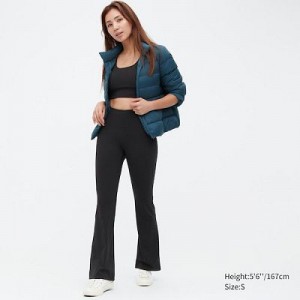 Pantalon Uniqlo AIRism Soft Flare Femme Noir | 6106145