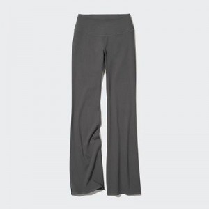 Pantalon Uniqlo AIRism Soft Flare Femme Grise | 7162346