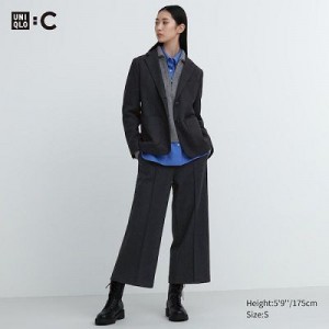 Pantalon Uniqlo Brushed Jersey Cropped Femme Grise | 425675