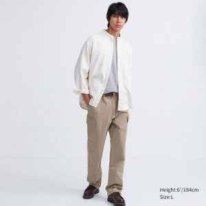 Pantalon Uniqlo Cargo Femme Beige | 590147