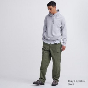 Pantalon Uniqlo Cargo Femme Vert Olive | 8738012