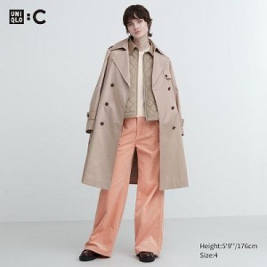 Pantalon Uniqlo Corduroy Wide Femme Rose | 1491355