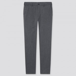 Pantalon Uniqlo Cotton Stretch Slim Fit Chinos Homme Grise | 5556934