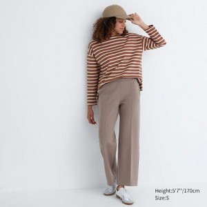 Pantalon Uniqlo Dry Sweat Track Femme Marron | 3569379
