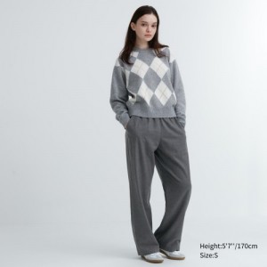 Pantalon Uniqlo Flannel Lounge Femme Grise | 6275023