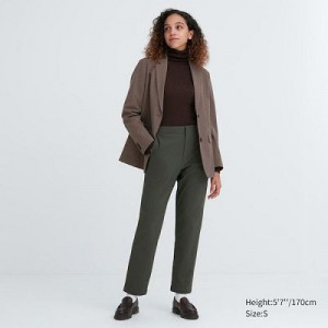 Pantalon Uniqlo Heattech Warm Lined Femme Vert | 7303934