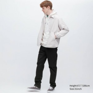 Pantalon Uniqlo Regular Fit Chino Homme Noir | 2219277