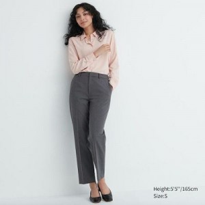 Pantalon Uniqlo Smart Ankle (2-Way Stretch) Femme Grise | 7639509