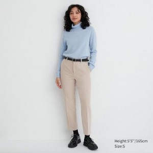 Pantalon Uniqlo Smart Brushed Ankle Femme Blanche | 8474756