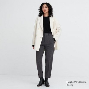 Pantalon Uniqlo Smart Brushed Ankle Femme Grise | 2380517