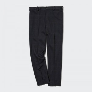 Pantalon Uniqlo Smart Windowpane Checked Ankle Length Homme Bleu Marine | 5465279