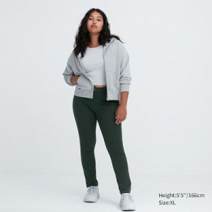 Pantalon Uniqlo Ultra Stretch Femme Vert | 4078982