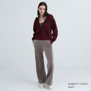Pantalon Uniqlo Ultra Stretch Smooth Femme Marron | 2716765