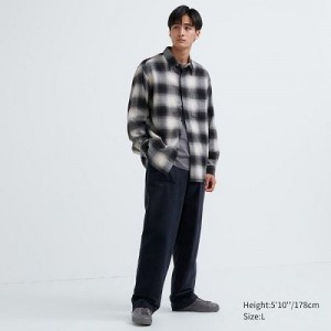 Pantalon Uniqlo Utility Work Femme Bleu Marine | 7881735
