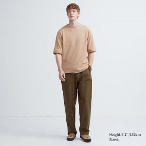 Pantalon Uniqlo Utility Work Femme Marron | 9119114