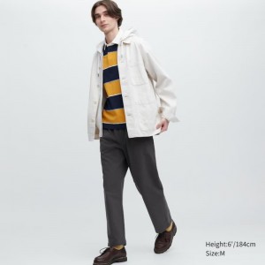 Pantalon Uniqlo Washed Jersey Ankle Homme Grise | 2328466
