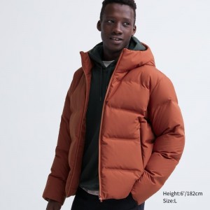 Parka Uniqlo 3d Cut Seamless Down Homme Orange | 6733087