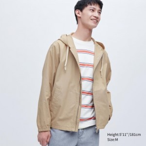 Parka Uniqlo Cotton Homme Beige | 4378967